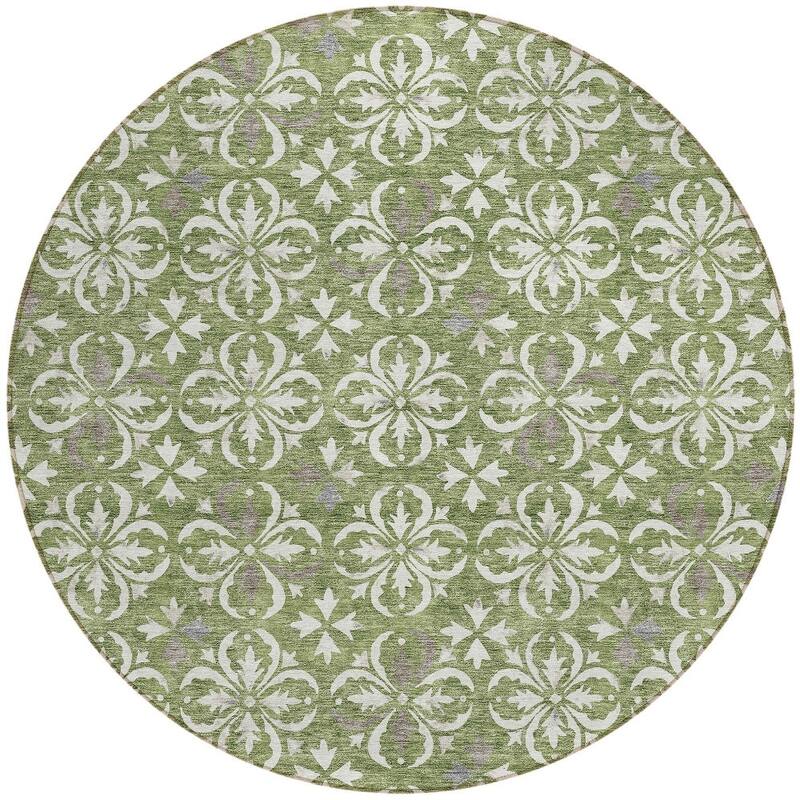 HomeRoots Floral Transitional Rectangle Outdoor Rug