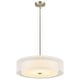 preview thumbnail 14 of 71, 3-Light 20"W Drum Fabric Semi Flush Mount Pendant Chandelier