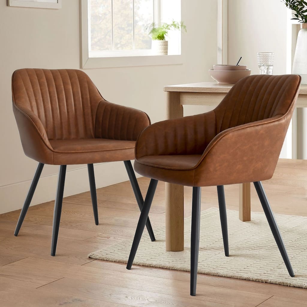 Upholstered Side Chair with Arms (Set of 2)