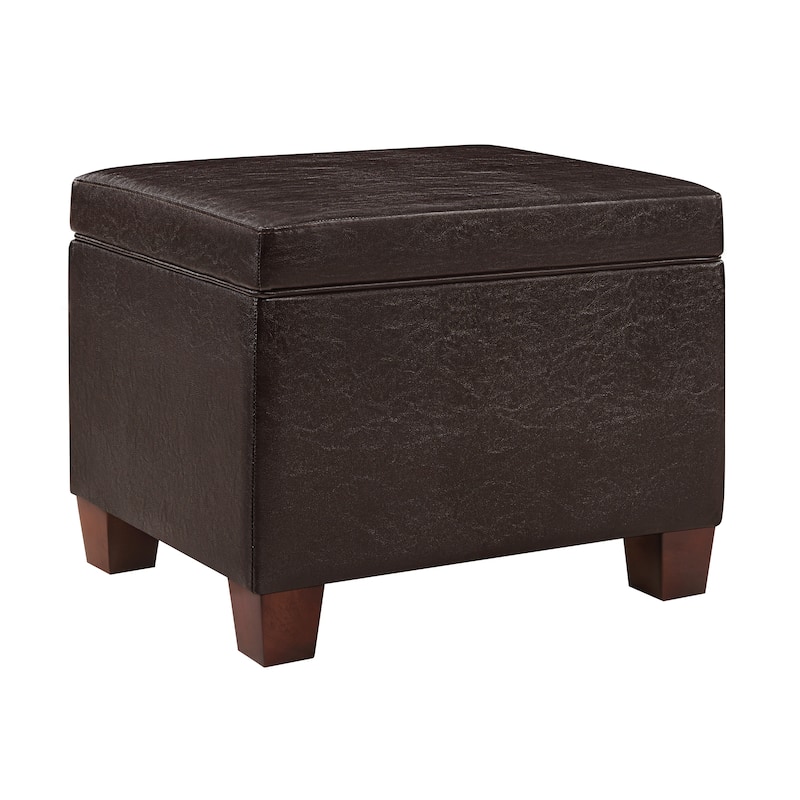 Convenience Concepts Madison Storage Ottoman - Espresso Vegan Leather