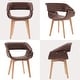 preview thumbnail 11 of 39, Mcombo Modern Accent Armchairs Kitchen Dining Room Chairs Set of 2 - 28*20*24 in