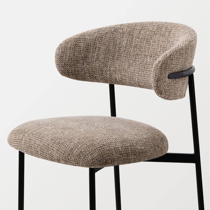 Upholstered Dining Chair With Metal Legs (Set of 2)