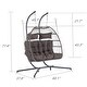 preview thumbnail 15 of 21, Outdoor Rattan Hanging Chair Patio Wicker Egg Chair