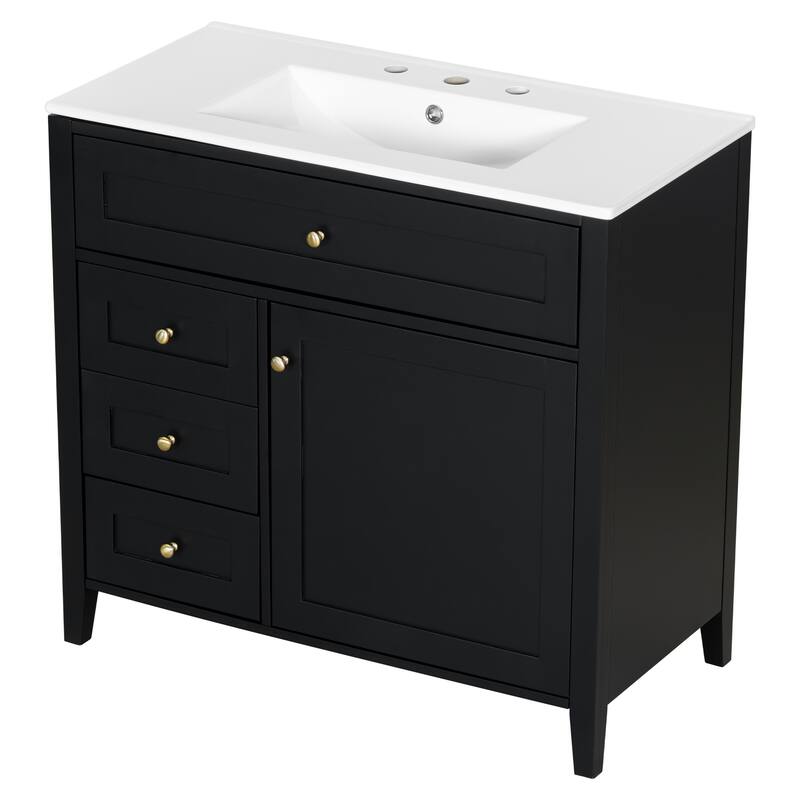 GDFStudio - Adrian Montgomery Modern Freestanding Bathroom Vanity