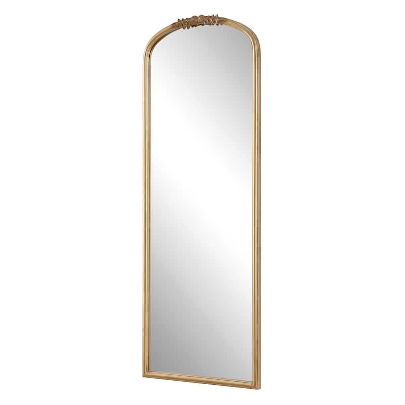 Silver Orchid Antique Gold Wood and Iron Arch Mirror