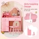 preview thumbnail 21 of 29, Costway Kids Vanity Table and Chair Set with Cloud-shaped Mirror Open - See Details