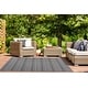preview thumbnail 10 of 16, World Rug Gallery Bohemian Geometric Stripe Indoor/Outdoor Area Rug