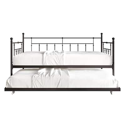 CraftPorch Classic Victorian Metal Twin Daybed with Trundle