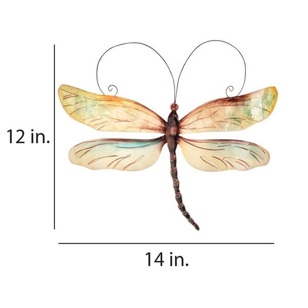 Shop Handmade Metal And Capiz Dragonfly Wall Decor Overstock
