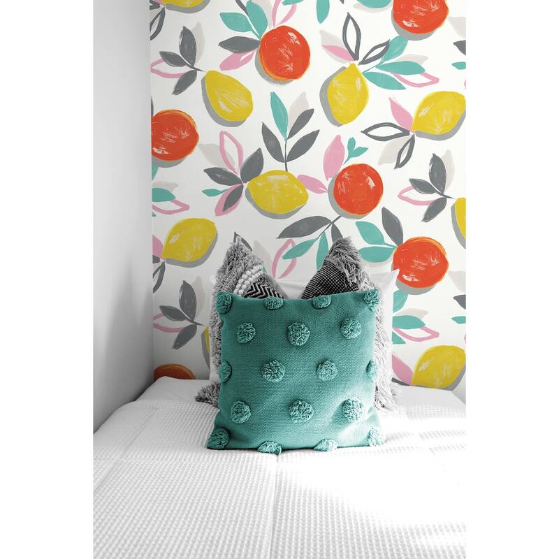 NextWall Fruit Toss Peel and Stick Wallpaper