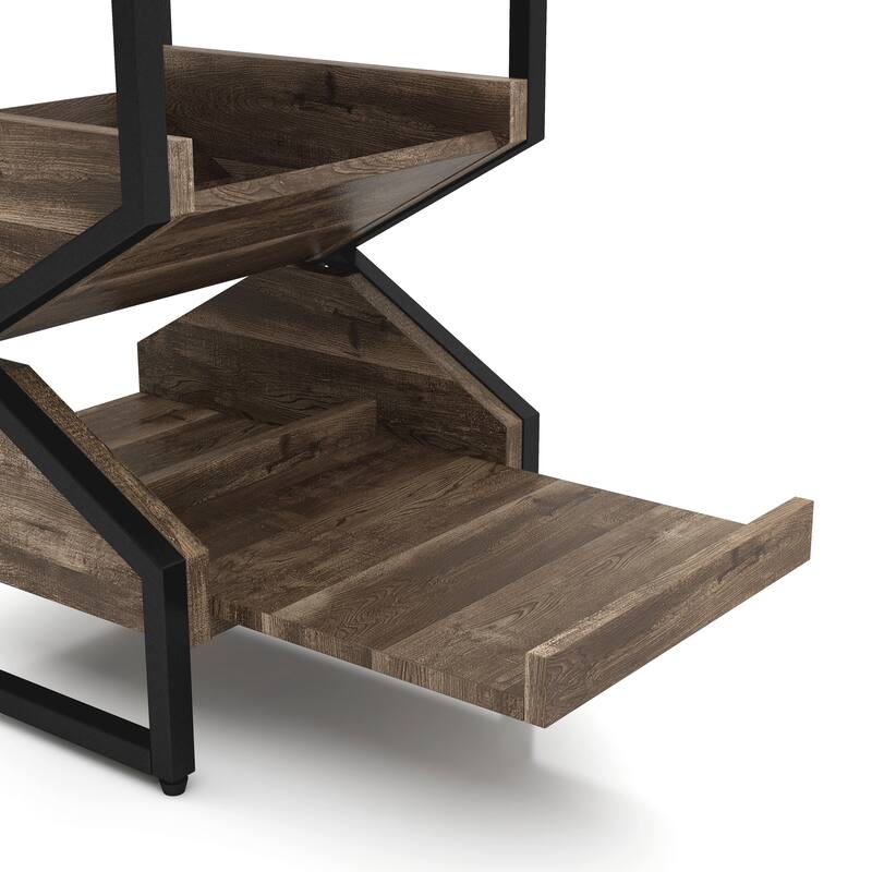 DH BASIC Industrial 17-inch Metal 1-Open Shelf End Table by Denhour