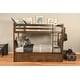 preview thumbnail 4 of 13, Somette Claire Twin Bunk Bed with Storage and Trundle Options in Rustic Walnut (Mattresses Not Included)