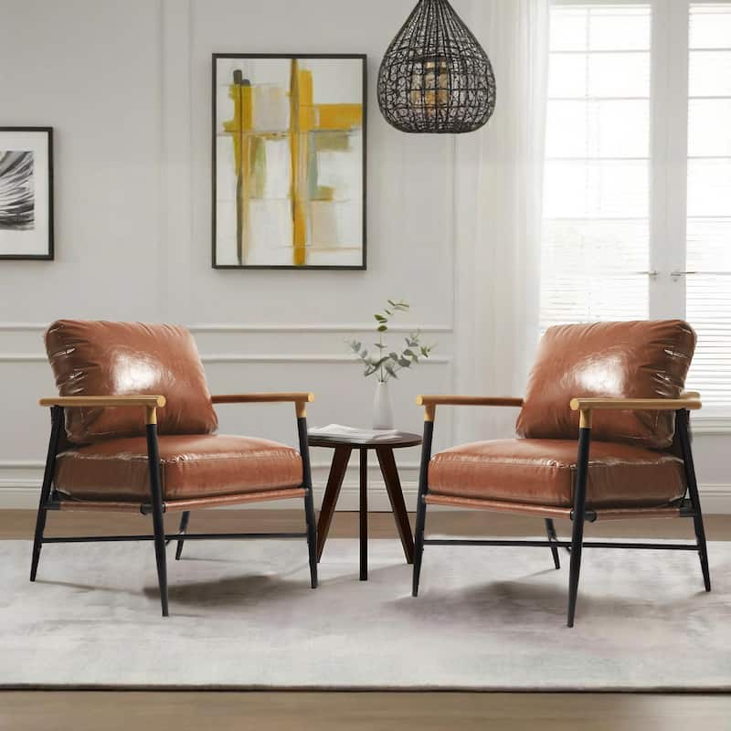 2 Set Upholstered Accent chair Club Chair for Living Room