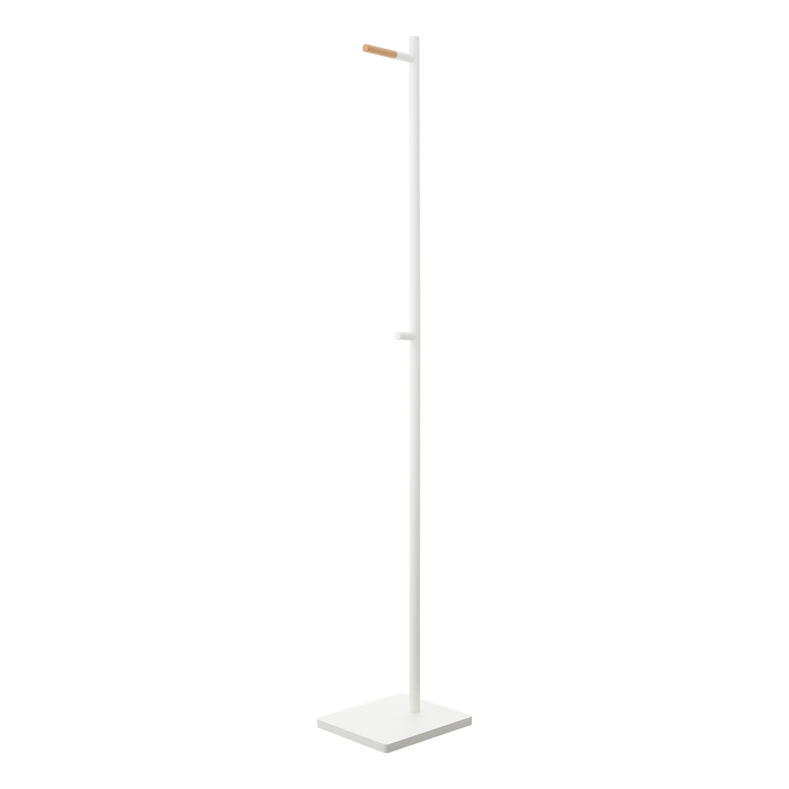 Yamazaki Home Coat Rack, Steel and Wood - L 11.81 x W 9.06 x H 63.98 inches
