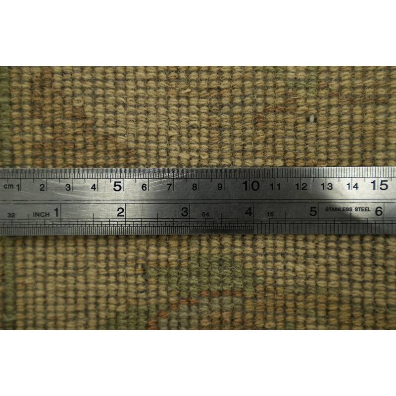 Hand Knotted Oriental 100% Wool Carpet Traditional Traditional Green Agra Area Rug - 9' 7'' X 7' 7''