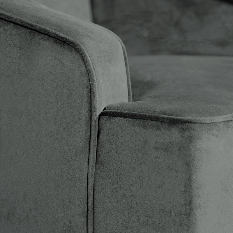 Porch & Den Lyric Velvet Arm Accent Chair