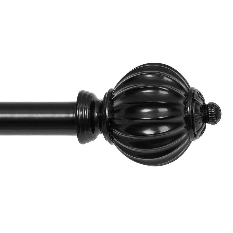 UTOPIA ALLEY Wall Mounted 3/4 Inch Curtain Rod - Curtain Rods For Windows, Adjustable Drapery Rods