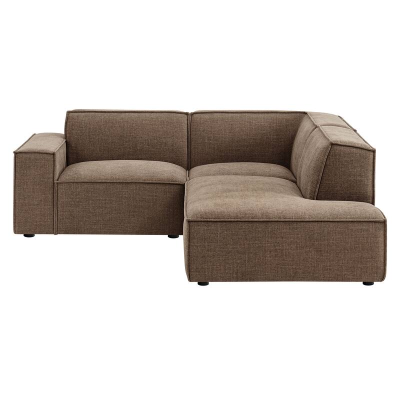Restore 3-Piece Performance Fabric Upholstered Modular L-Shaped Sectional Sofa