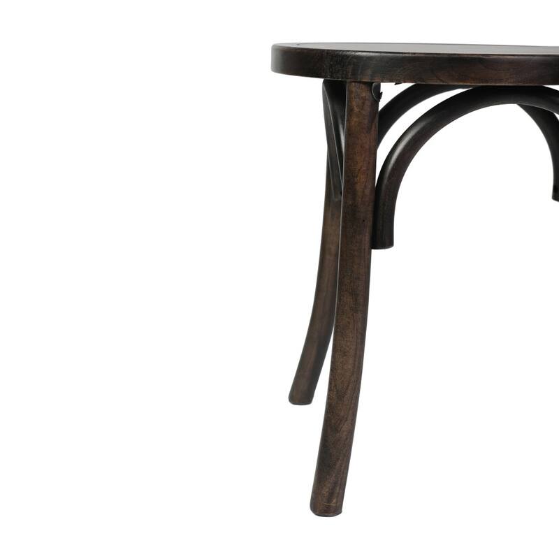 Commercial Solid Wood Stackable Dining Chair with Fixed Floor Glides - 18.5"D x 16.5"W x 35.5"H
