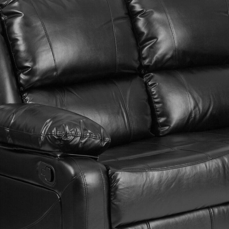 Contemporary Upholstered Recliner Loveseat with Headrests and Armrests - 56"W x 35" - 64"D x 38"H