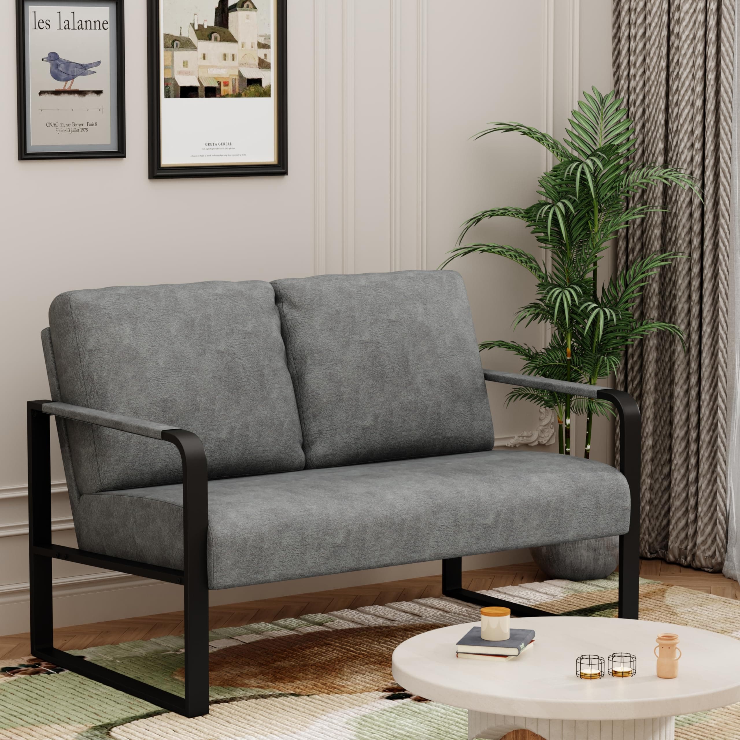 Loveseat Couch Bench Settee for Living Room Upholstered Small Sofa Couch PU Leather Banquette Lounge Bench for Dining Room Bed Bath Beyond 37962528