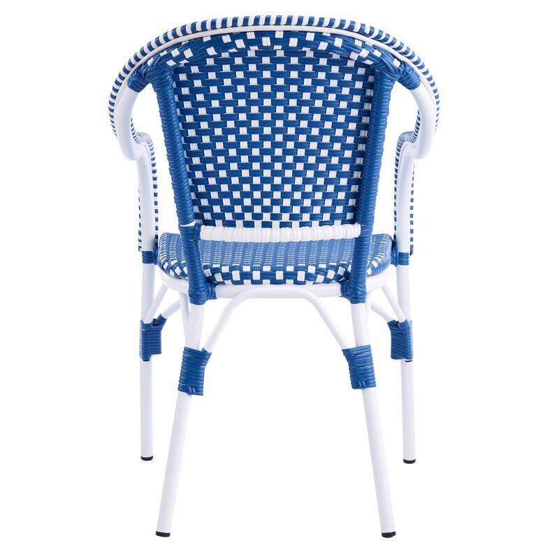 Christopher Knight Home - CaféBreeze Outdoor PE Wicker Dining Armchair with Aluminum Frame