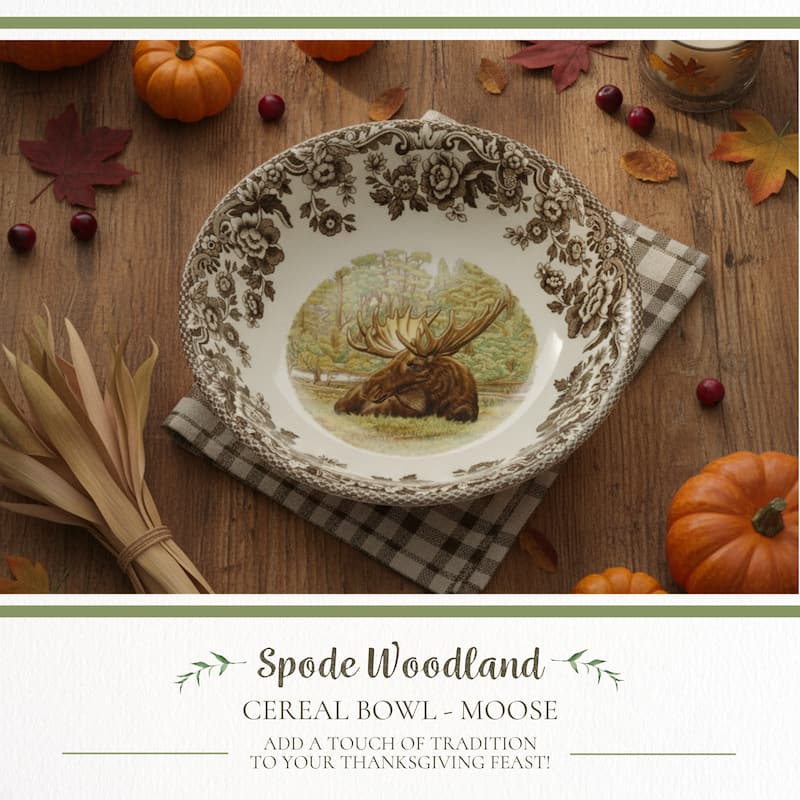 Spode Woodland Cereal Bowl Assorted Animals - 6.25 Inch