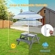preview thumbnail 8 of 7, Gymax 4-in-1 Kids Picnic Table Set w/ 3 Removable Bins & Lids Foldable