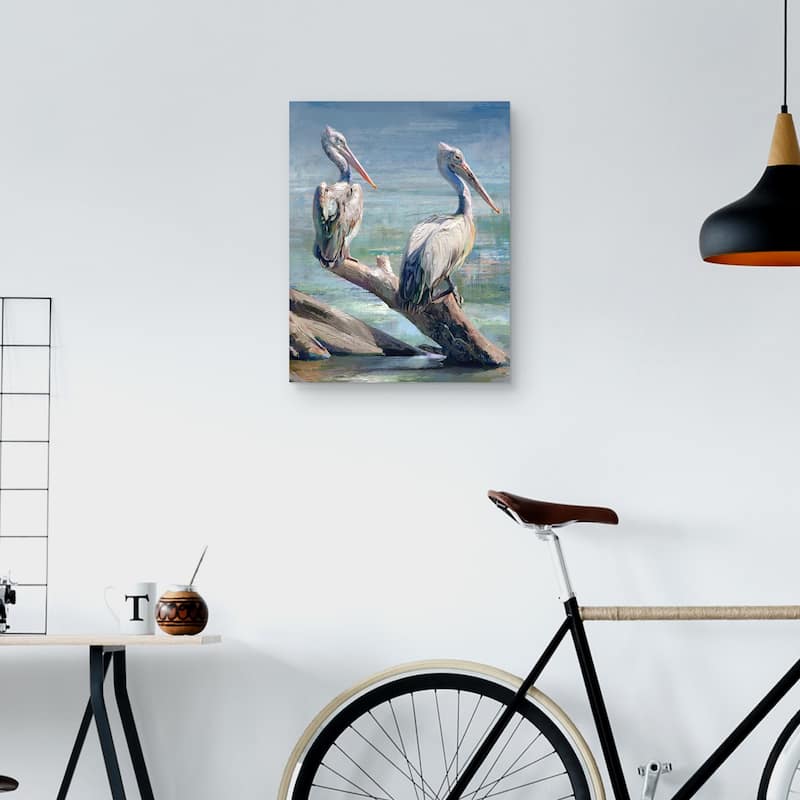Pelican Pair by Studio Arts Canvas Art Print