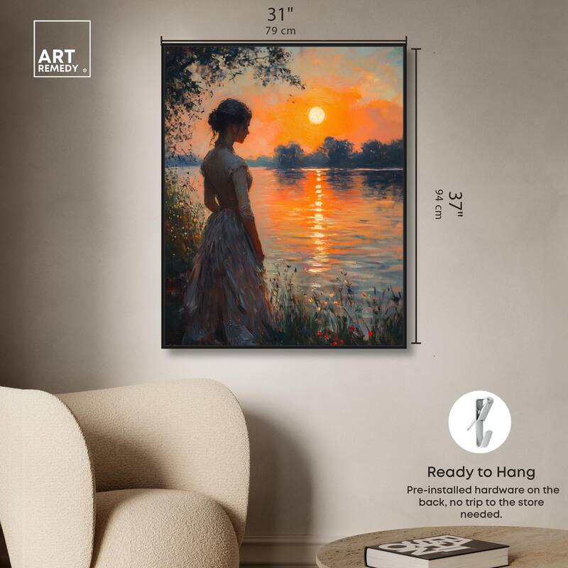 Sunset Pond Canvas by Art Remedy