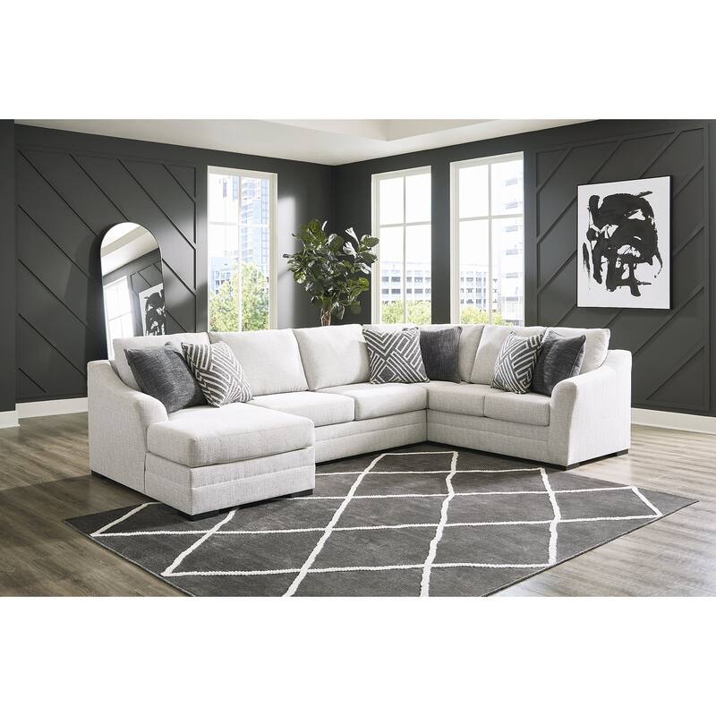 Signature Design by Ashley Koralynn Beige 3-Piece Sectional with Chaise