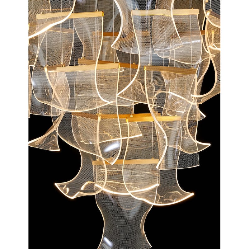 Luxury LED modern Chandelier 24 lights for Foyer staircase or hallway