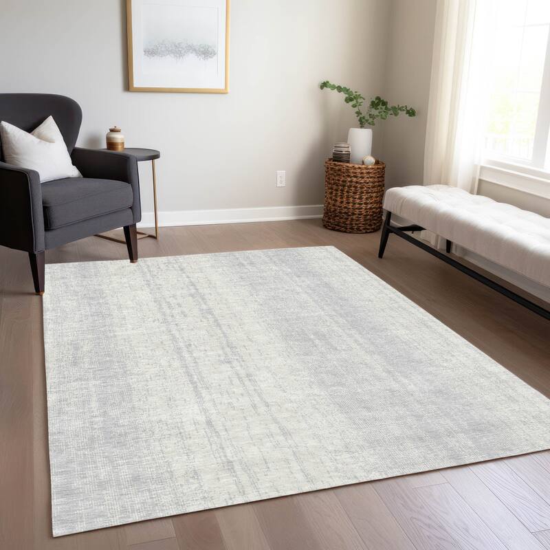 Machine Washable Indoor/ Outdoor Chantille Stripes Ombre Rug