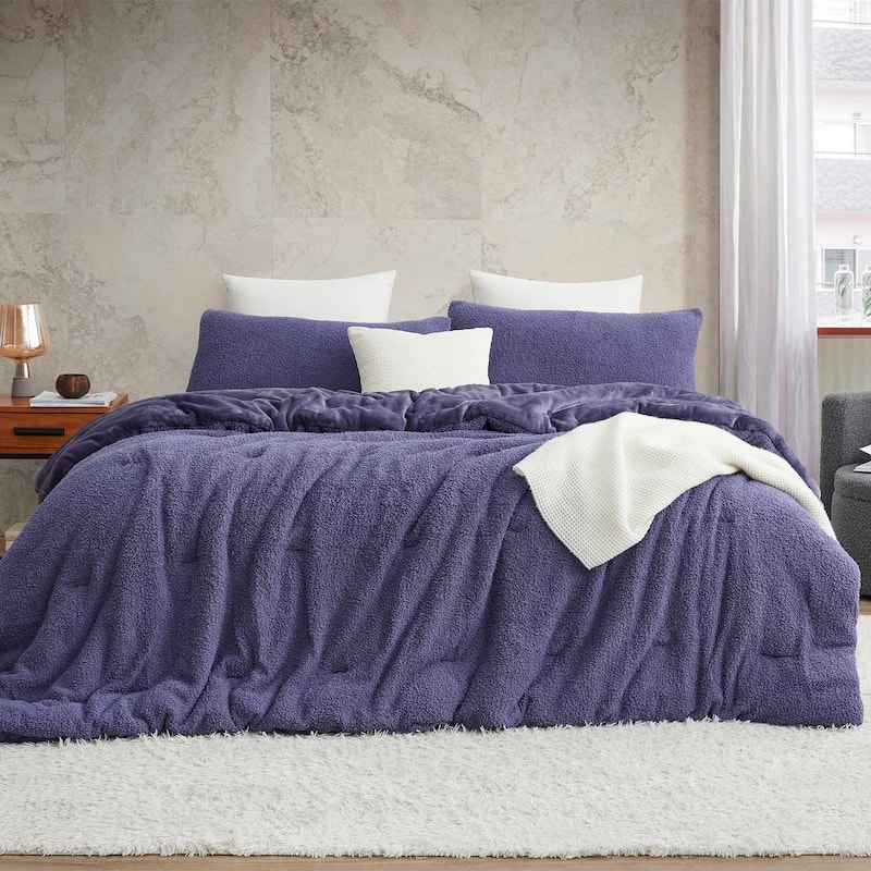 Cardigan Knit - Coma Inducer® Oversized Comforter Set - Blueberry Purple - Oversized Queen