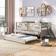preview thumbnail 3 of 15, Low Loft Bed Twin Size with Trundle, ladder and Storage Drawers, Grey
