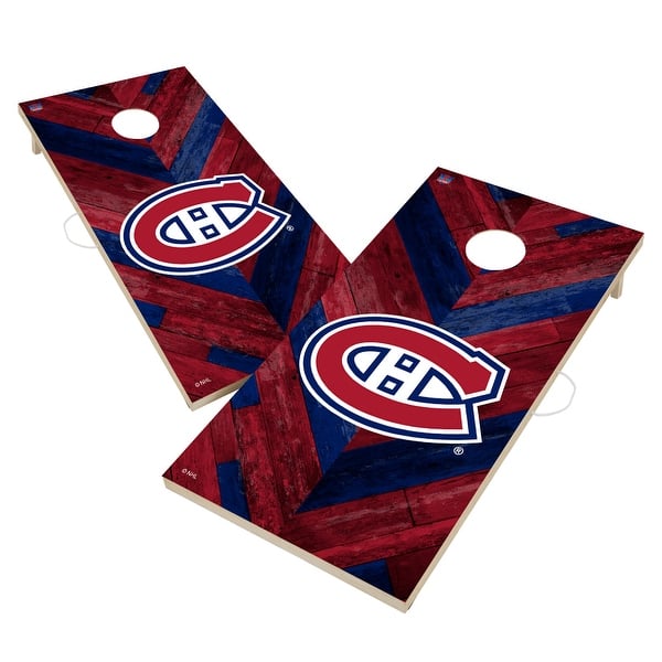slide 2 of 5, Montreal Canadiens NHL Cornhole Board Set Include Carrying Case