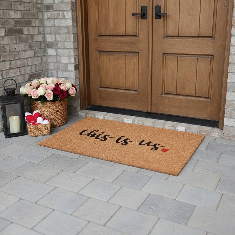 HomeRoots 36" X 72" Brown And Black This is Us Outdoor Coir Door Mat - 36.00' X '72.00 - 36.00' X '72.00