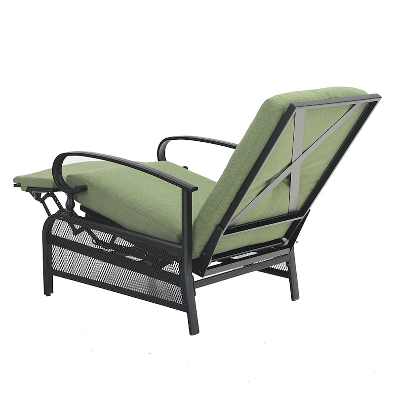 MAISON ARTS Adjustable Recliner Lounge Chair & Bistro Table Set - Perfect for Outdoor, Patio, Garden, and Porch