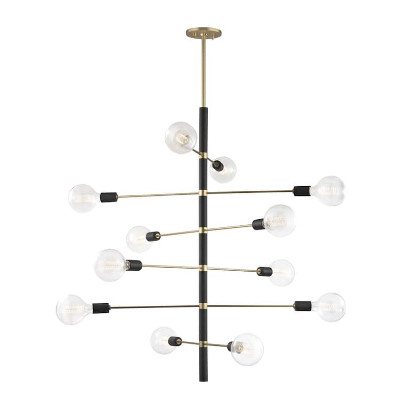 Mitzi by Hudson Valley Astrid 12-Light Black Chandelier