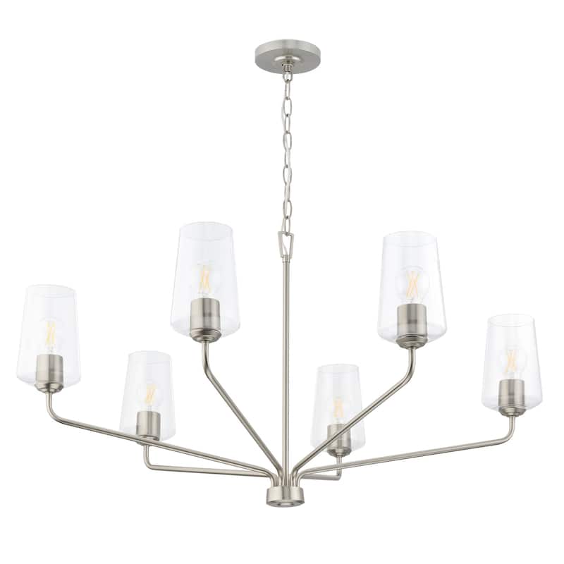 Progress Lighting P400444 Celino 6 Light 40" Wide Chandelier - Brushed Nickel