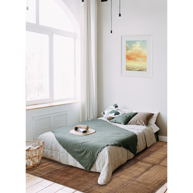 ECARPETGALLERY Hand-knotted Opulence Dark Brown Wool Rug - 8'1 x 10'0