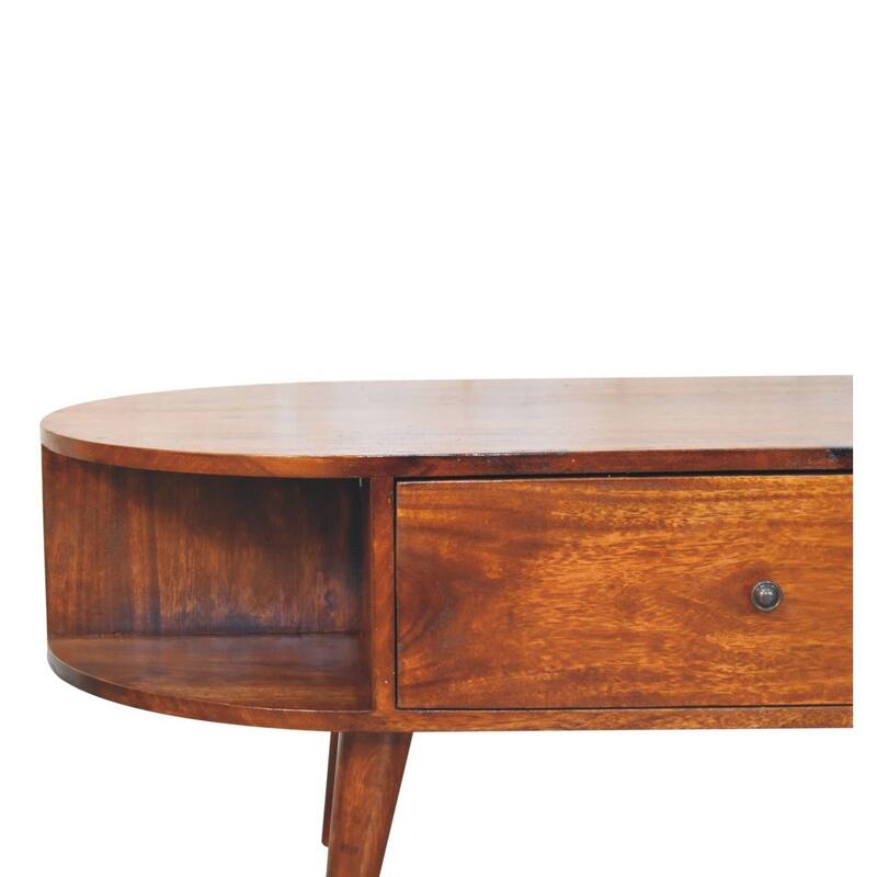 Artisan Furniture Solid Wood Chestnut Oval Coffee Table