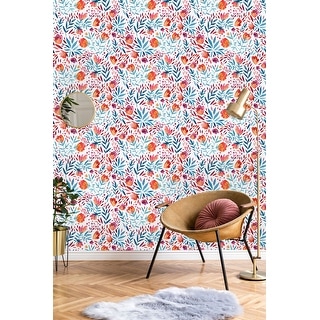 Cute Flowers Peel and Stick Wallpaper - Bed Bath & Beyond - 32616796