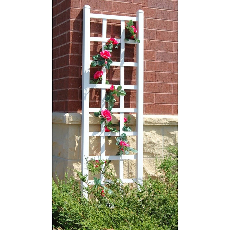 DuraTrel Elmwood 22" x 75" White Vinyl Trellis
