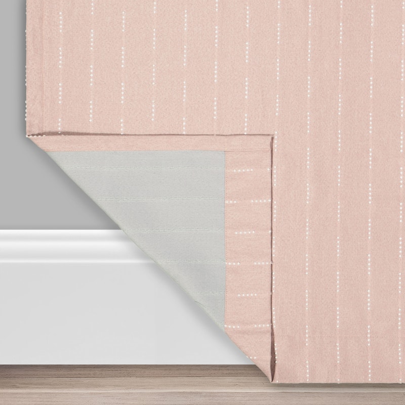 Eclipse Basel Geometric Draft Stopper Energy Saving 100% Blackout Grommet Top Curtain Panel