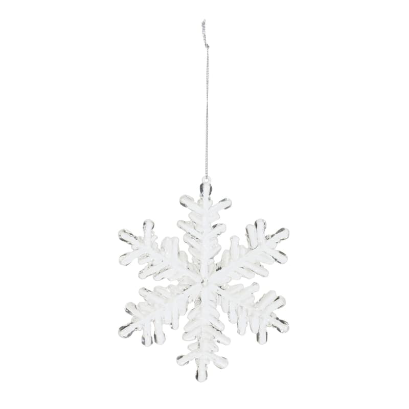 Snowflake Christmas Ornaments - 8.75" - Clear - 12ct