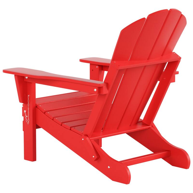 POLYTRENDS Laguna All Weather Poly Outdoor Adirondack Chair - Foldable (Set of 4)