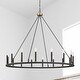 preview thumbnail 47 of 52, Acroma 16 Light 47In Modern Farmhouse Wagon Wheel Chandelier-UL - N/A