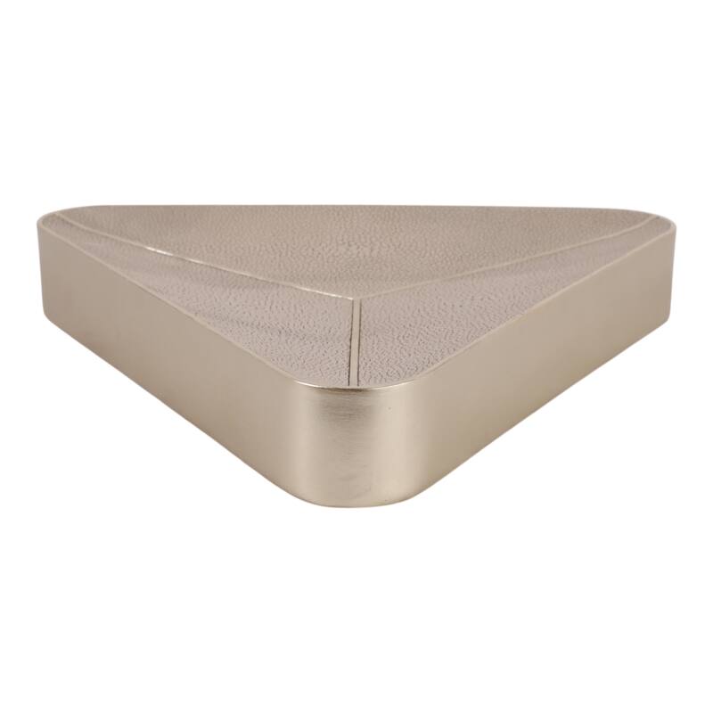 Resin Decorative Bowl Textured Triangular Geometric Accent - 13" Beige - 13.5" x 2" x 12" - Beige - 13.5" x 2" x 12"