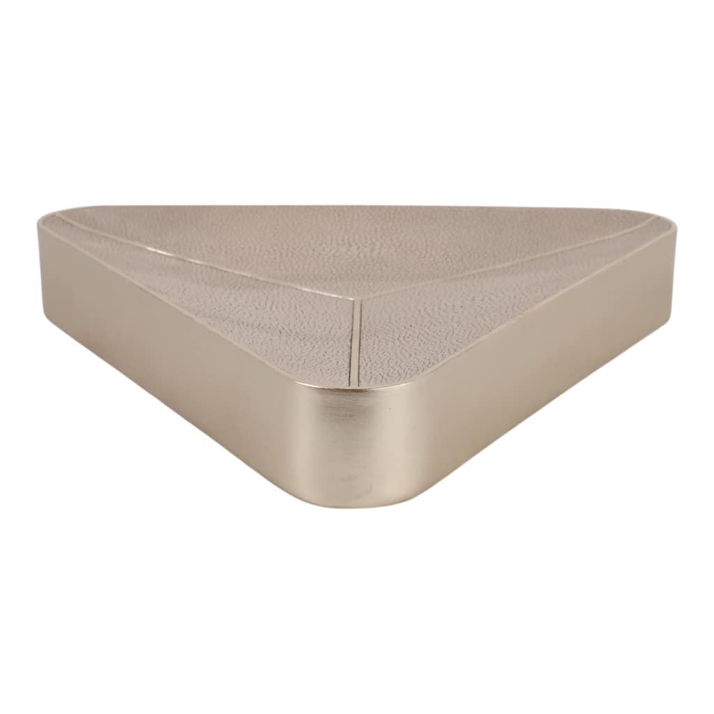 Resin Decorative Bowl Textured Triangular Geometric Accent - 13" Beige - 13.5" x 2" x 12"